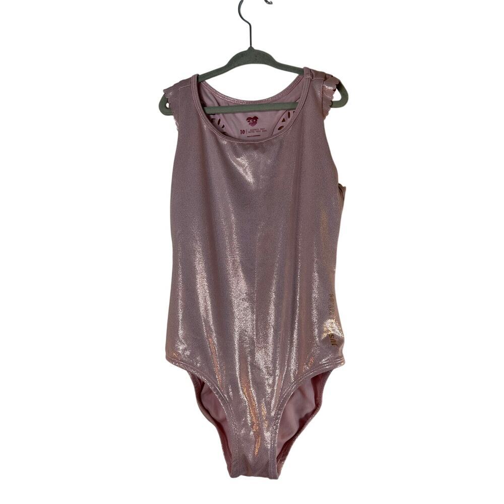 JUSTICE Girl’s Shimmer Laser Cut Dance/ Gymnastics Leotard / Size: 10